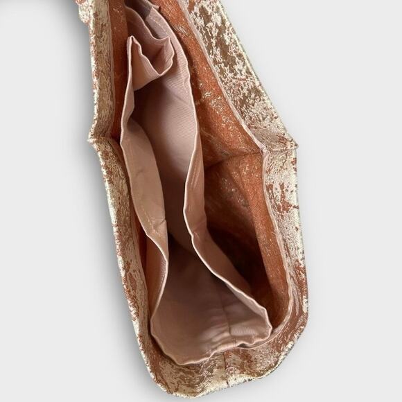 FIGUE Sioban Bronze Gold Metallic Brocade Straight Leg Trouser Dress Pants 8 - Picture 6 of 13